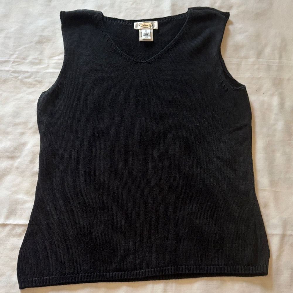 Talbots Black Sleeveless Top
